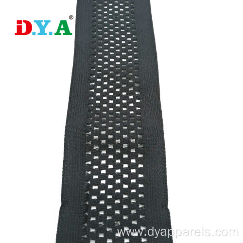 Polyester Elastic Mesh Tape Knitted Webbing For Garment